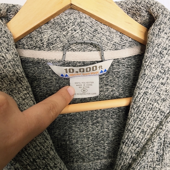 10,000 Ft Above Sea Level Grey Mens Pullover Sz M - Picture 7 of 9